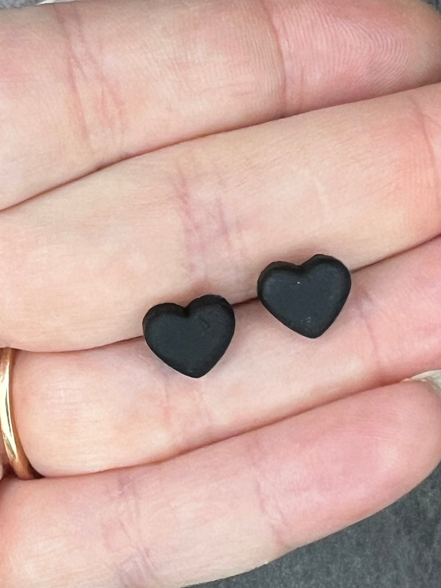 Handcrafted Stud Heart Earrings