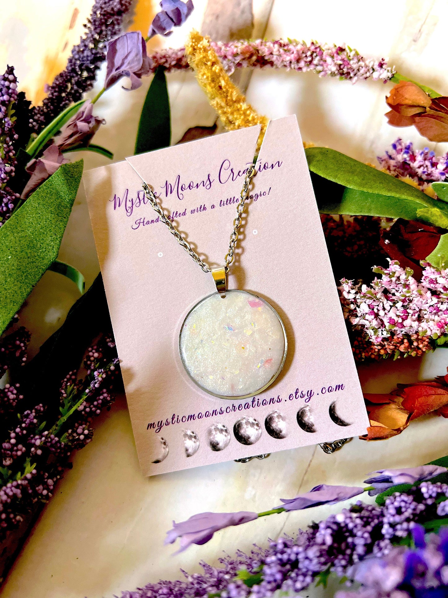 Handmade Large Faux Opal Round Dangling Stud Earrings and/or Neckless